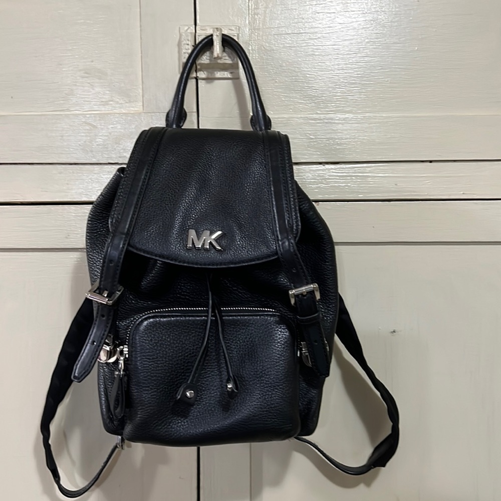 MK black pebbled leather backpack purse 😍